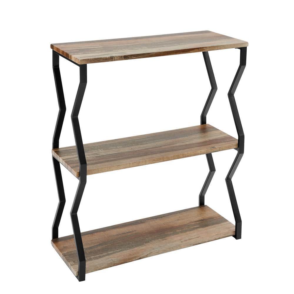 DANYA B 26 in. H 3-Tier Zigzag Floating Decorative Wall Shelf