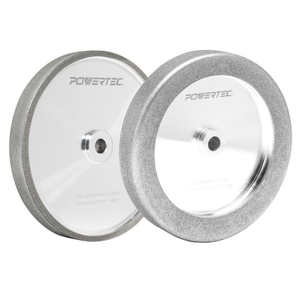 8 in. x 1 in. x 5/8 in. 180 Grit CBN Grinding Wheel & 8 in. x 1-1/2 in. x 5/8 in., 80 Grit, CBN Sharpening Wheel, 2PK price history on PriceWatchPro