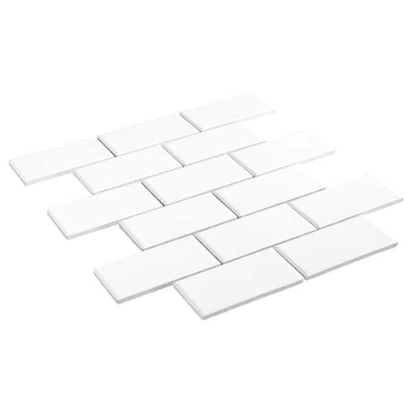 Daltile Restore Bright White 4 in. x 4 in. Ceramic Brick Joint