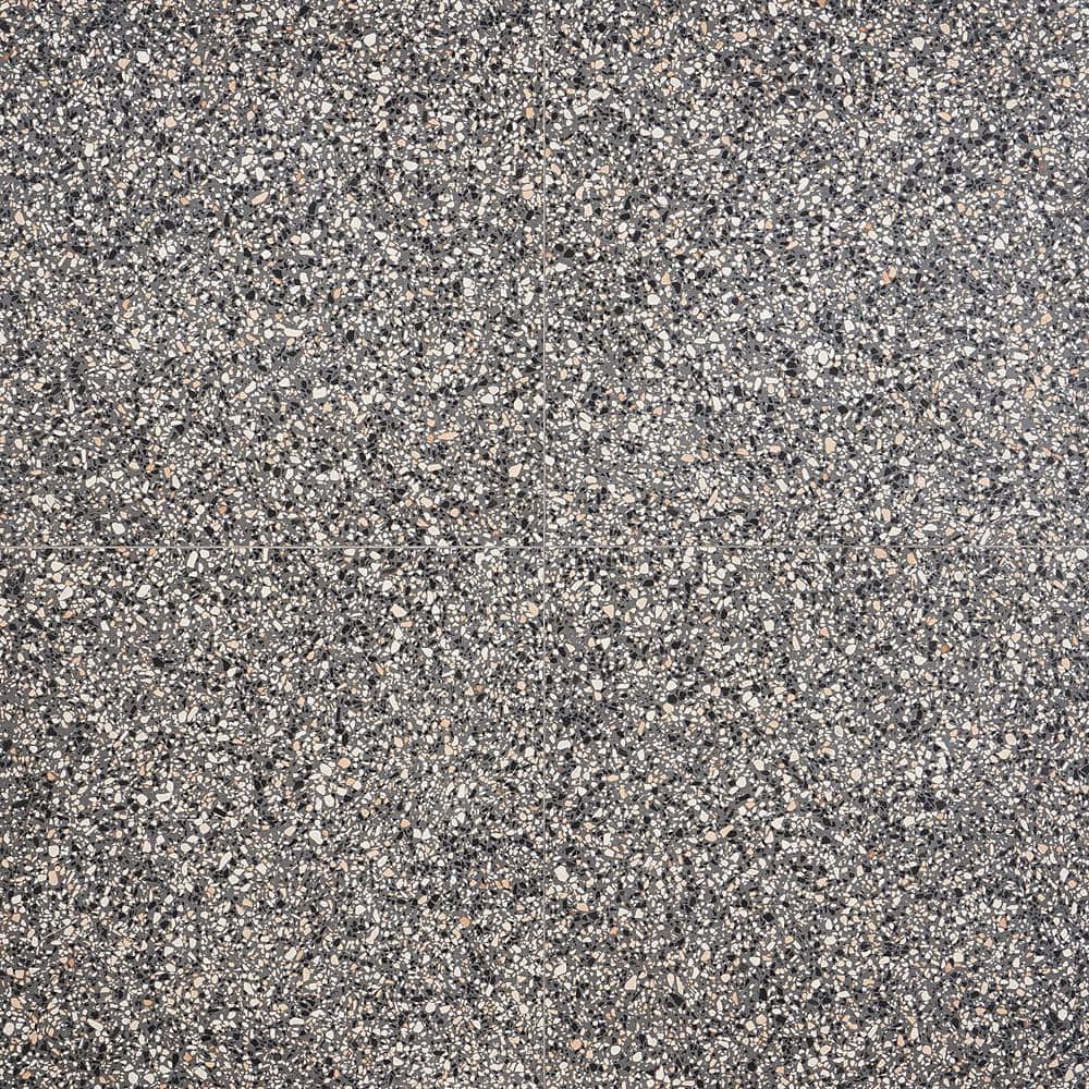 Italia Mora 24-in x 24-in Honed Gray Terrazzo Tile