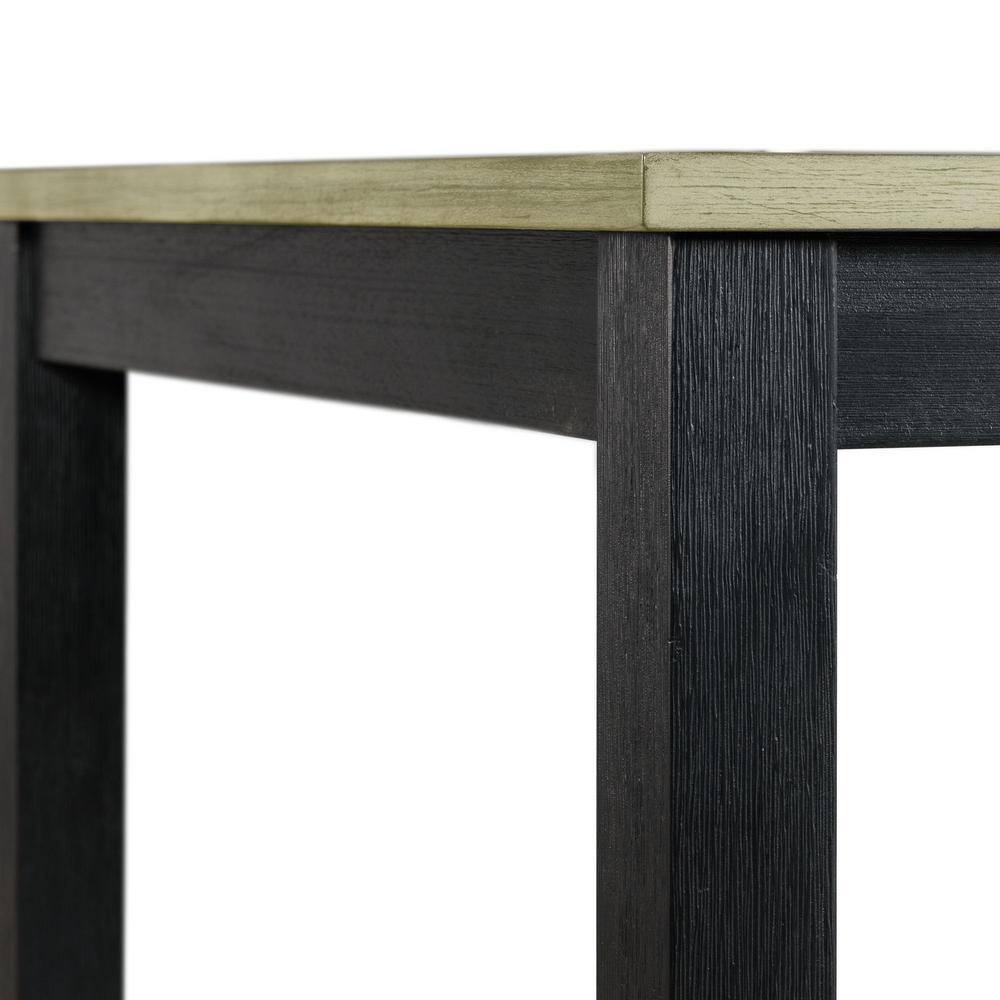 Modern 42" Square Counter Height Dining Set in Black and Gray