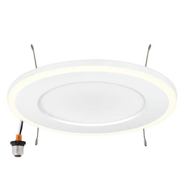5 in. and 6 in. Retrofit Recessed LED Downlight, 1200 Lumens, 11-Watt, 5 CCT 2700K-5000K, w/2000K Night Light, Dimmable