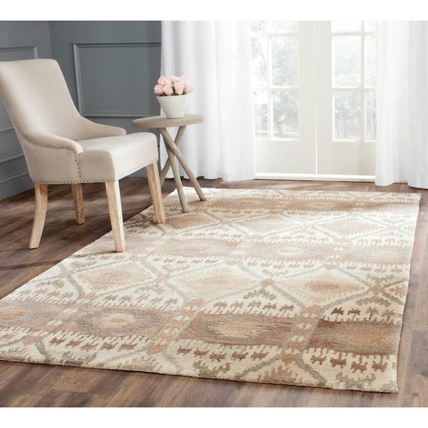 SAFAVIEH Wyndham Natural/Multi 4 ft. x 6 ft. Geometric Area Rug