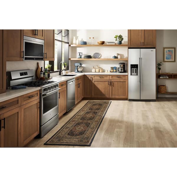 dynamic range モックネック　Mサイズ ブルー Maytag 36 in 20.8 cu ft Counter Depth Side-by-Side Refrigerator in