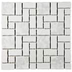 Academy White 12 in. x 12 in. Porcelain Mosaic Tile (9.79 sq. ft. / Case)