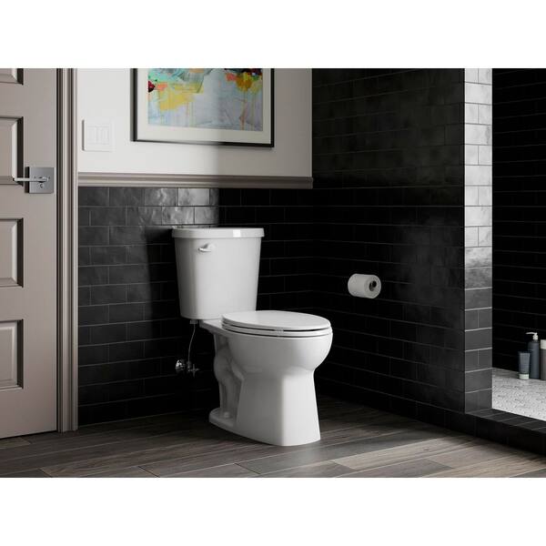 Valton 2-Piece 1.28 GPF Single Flush Elongated Toilet with ProForce Plus Flushing Technology in White, Seat Not Included