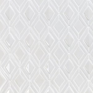 Delphi Jewel Glacier White 12 in. x 16 in. Polished Ceramic Mosaic Tile (1.19 sq. ft./Sheet)