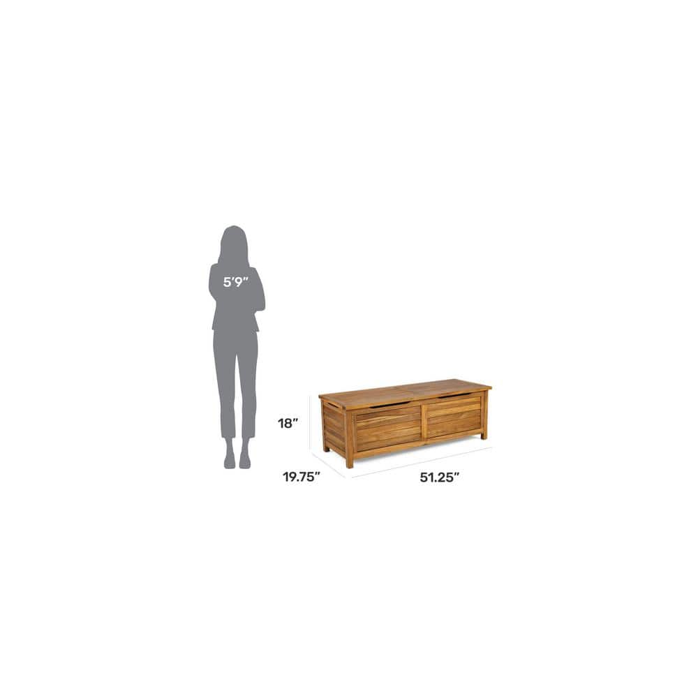 Maho Golden Teak Acacia Wood Outdoor Deck Box
