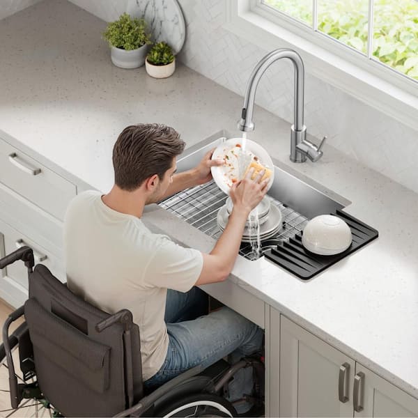 KRAUS Fairlane 25 ADA Compliant Undermount Single Bowl 18-Gauge