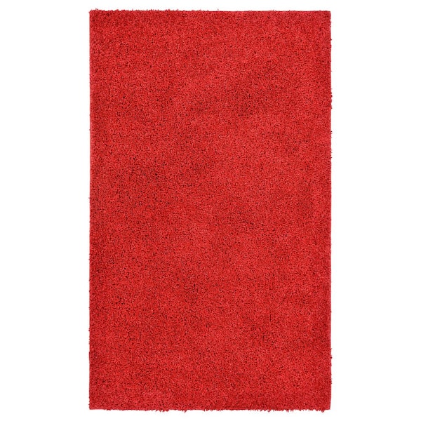 Garland Rug Skyline Shag Chili Red 3 Ft. x 5 Ft. Area Rug