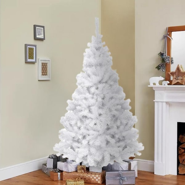 6ft White Unlit Christmas Tree - Iridescent Branch Tips