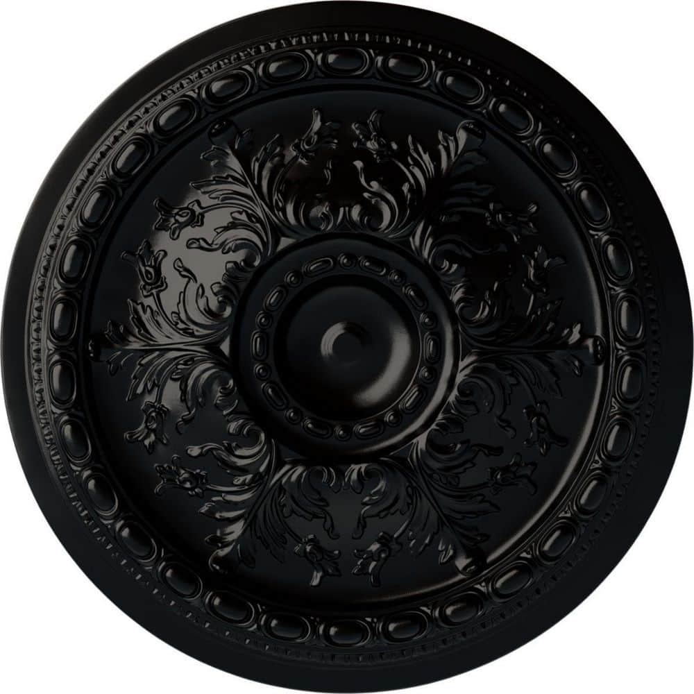 "28"" x 2-3/4"" Stockport Urethane Ceiling Medallion (Fits Canopies up to 6-1/4""), Hand-Painted Jet Black" price history on PriceWatchPro