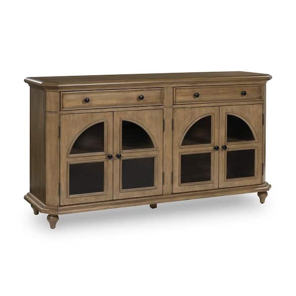 Barlomore Brown 36 in. Accent Cabinet with 2-Shelves and 2 Drawers