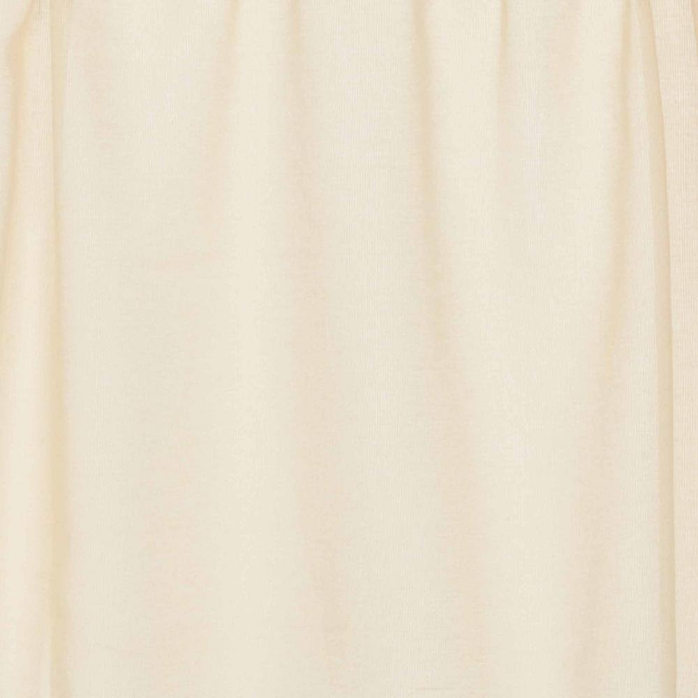 Natural Cream Cotton Sheer Rod Pocket Kitchen Tier Curtains