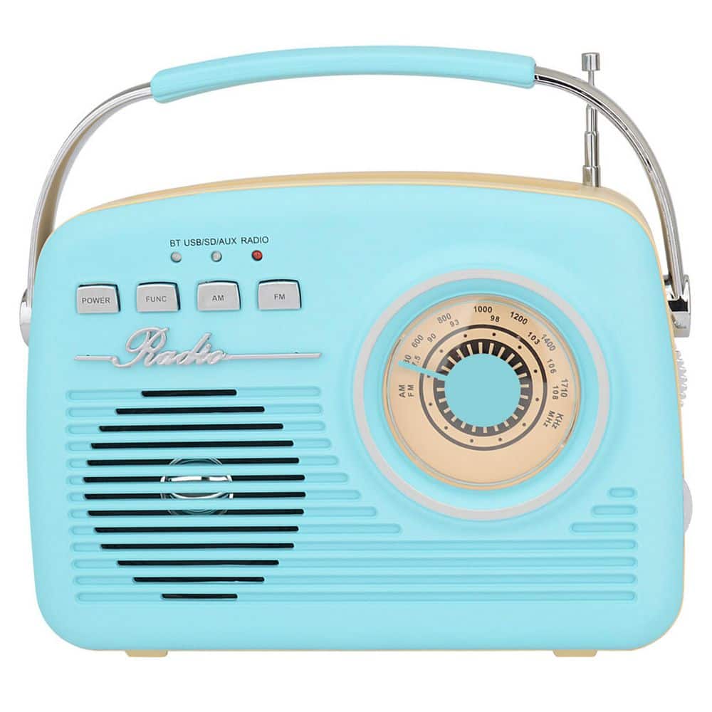 Portable Rechargeable Bluetooth Retro Speaker in Blue price history on PriceWatchPro