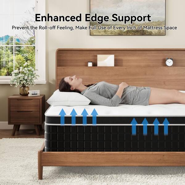 メモリー様㊹ Crystli Queen Medium Memory Foam 12 in. Hybrid Mattress Bed-in-a
