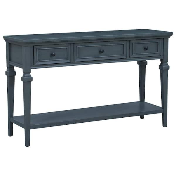 Aoibox 50 in. L x 15 in. D x 30 in. H Retro Style Console Table with 3 ...