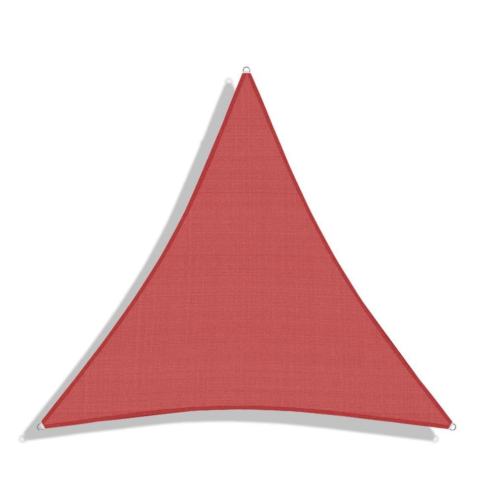 16 ft. x 16 ft. x 16 ft. HDPE Sun Shade Sail Triangle Canopy Shades for Outdoor, Fabric Blockage 95% UV Resistant, Red price history on PriceWatchPro