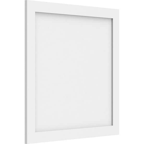 Ekena Millwork 5/8 in. x 2 ft. x 2 ft. Cornell Flat Panel White PVC ...