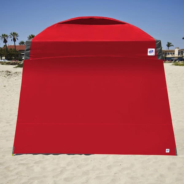10 ft. Red Sidewall, Zipper-Free, Fits E-Z UP 10 ft. x 10 ft. Angle Leg Shelter (Not Included)