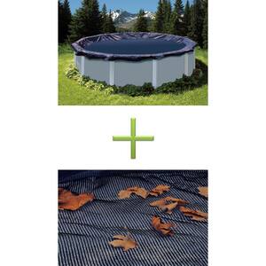 15 ft. Deluxe Round Above Ground Swimming Pool Winter Cover with Leaf Net