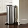 simplehuman 4.5-Liter Fingerprint-Proof Brushed Stainless Steel Round  Step-On Trash Can CW1852 - The Home Depot