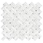 Carrara White Blanco 11.62 in. x 13.38 in. Honed Marble Floor and Wall Tile (10.8 sq. ft./Case)