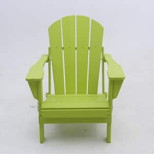 Lemon Green Folding Plastic Adirondack Chair Patio Chairs Lawn Chair Outdoor Chairs