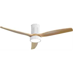 52 in. Indoor Matte White Ceiling Fan with Remote Control and Reversible Motor