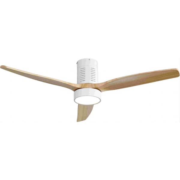 Keazile 52 in. Indoor Matte White Ceiling Fan with Lights, Remote Control and Reversible Motor for Living Room