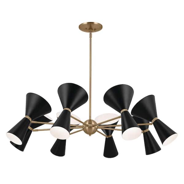 Kichler Phix 16-Light Gold Mid-century Chandelier