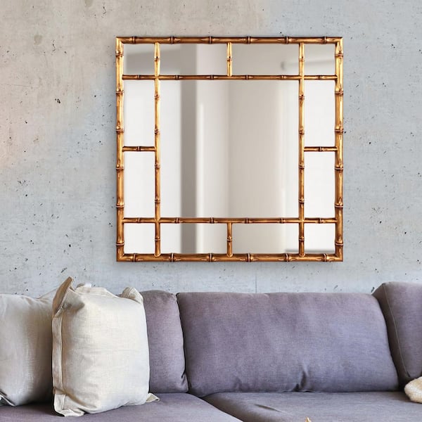 Marley Forrest Medium Square Country Gold Modern Mirror (40 in. H x 40 in. W)