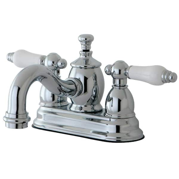 Kingston Brass English Country 4 In Centerset 2 Handle Bathroom Faucet In Chrome Hks7101pl 9208