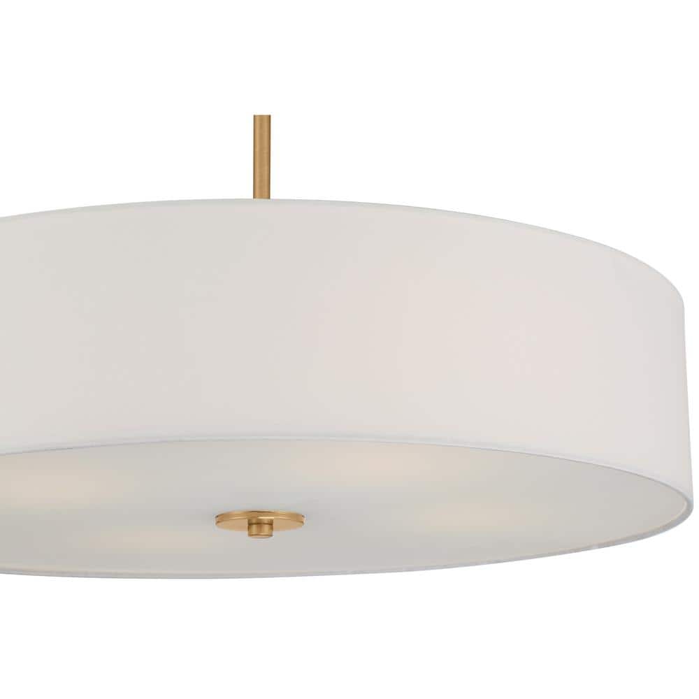 Transitional 24" Brass Drum LED Ceiling Light
