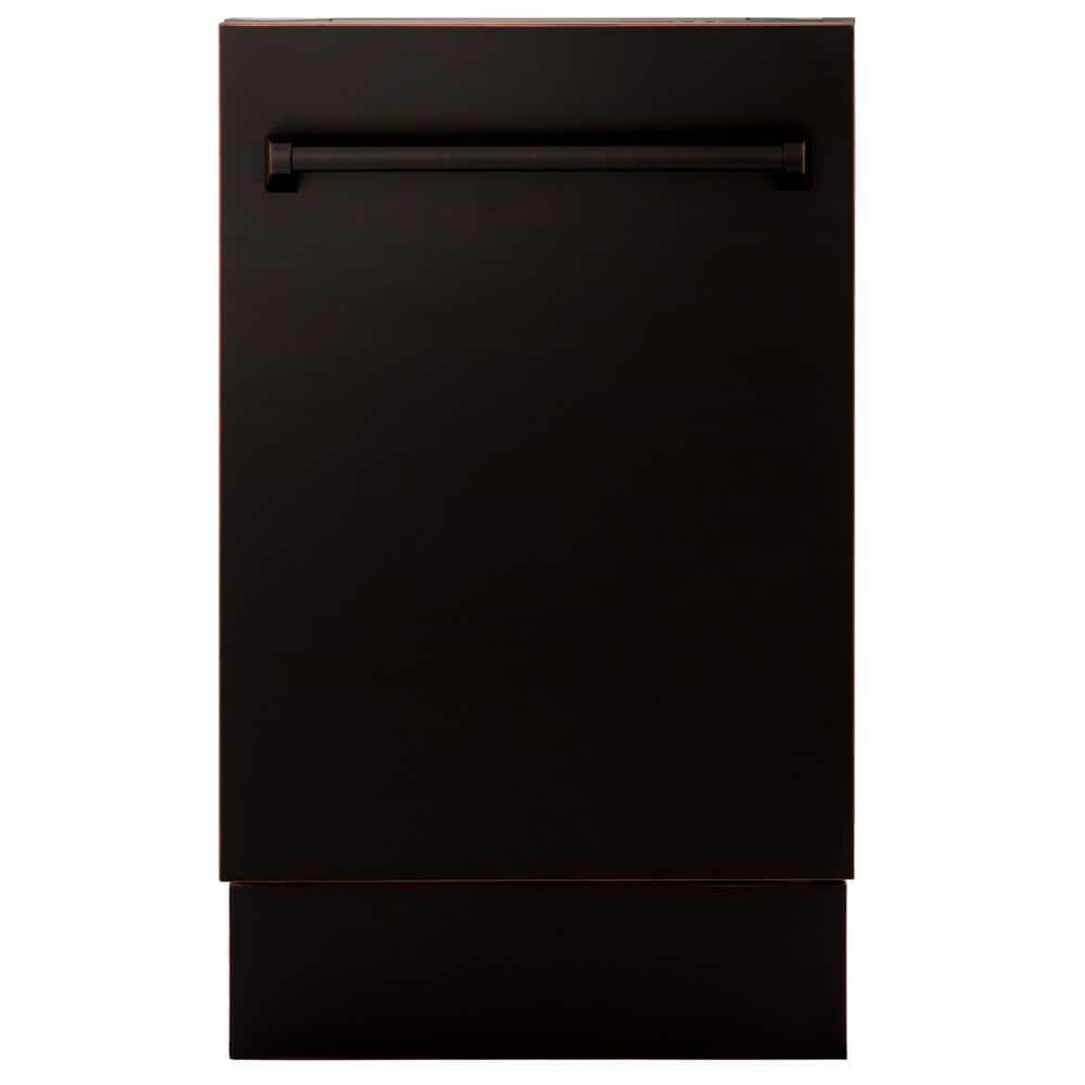 ZLINE Kitchen and Bath Tallac Series 18 in. Top Control 8-Cycle Tall Tub Dishwasher with 3rd Rack in Oil Rubbed Bronze