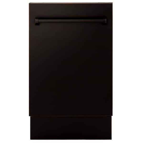 ZLINE Kitchen and Bath Tallac Series 18 in. Top Control 8-Cycle Tall Tub Dishwasher with 3rd Rack in Oil Rubbed Bronze