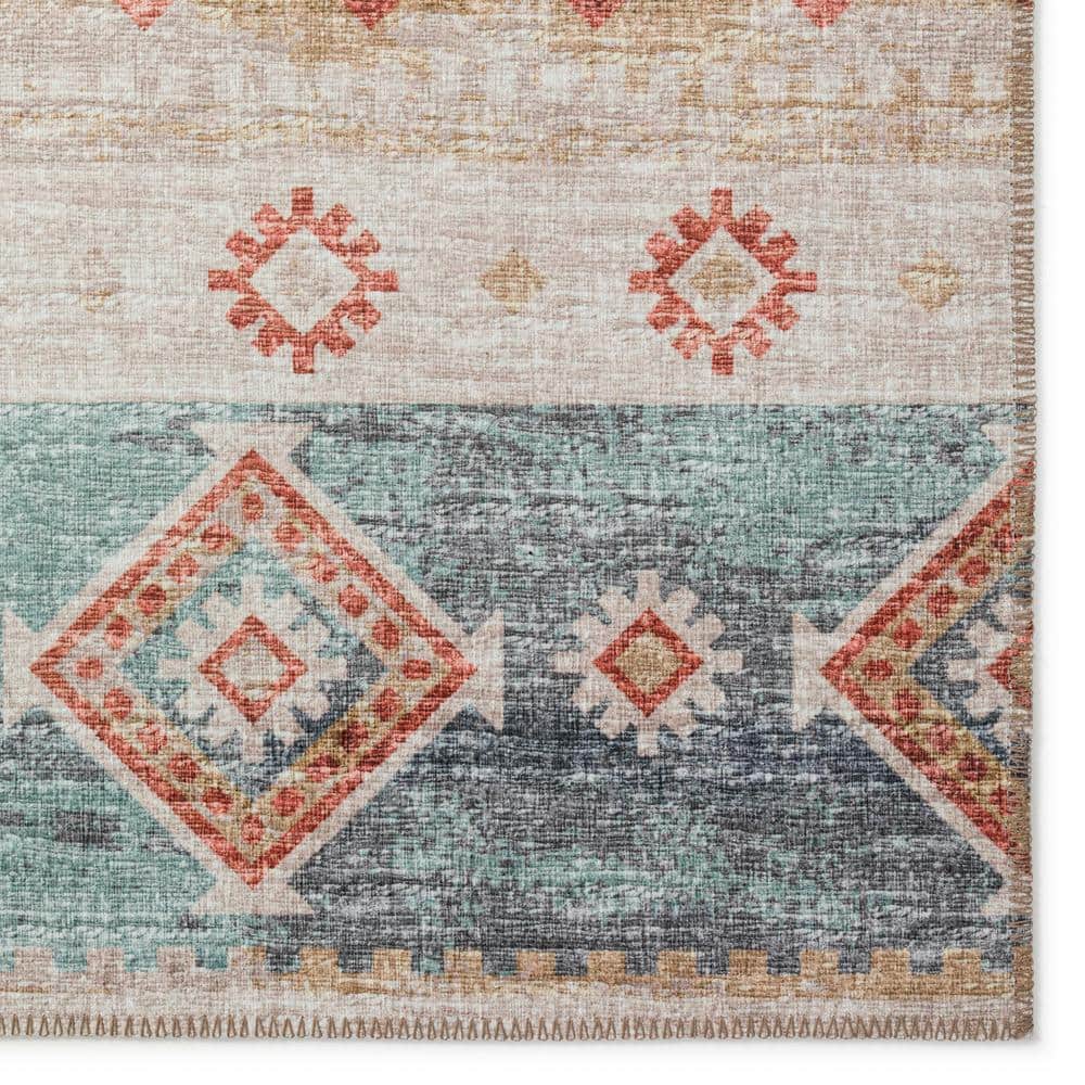 Desert Multicolor Chenille 9' x 12' Washable Area Rug