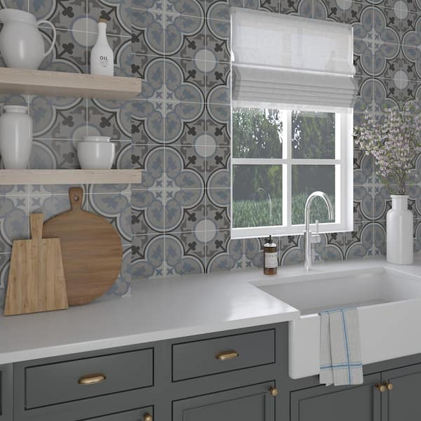 D_Segni Lily 8 in. x 8 in. Glazed Porcelain Floor and Wall Tile (10.32 sq. ft./Case)