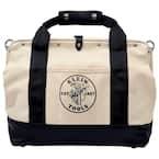 Tool Bag, Canvas with Leather Bottom, 11 Pockets, 18-Inch