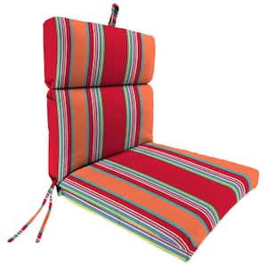 44 in. L x 22 in. W x 4 in. T Outdoor Chair Cushion in Mulberry Red