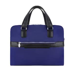 Hartford, Nano Tech-Light Nylon with Leather Trim, Dual Compartment Briefcase, Navy (18587)