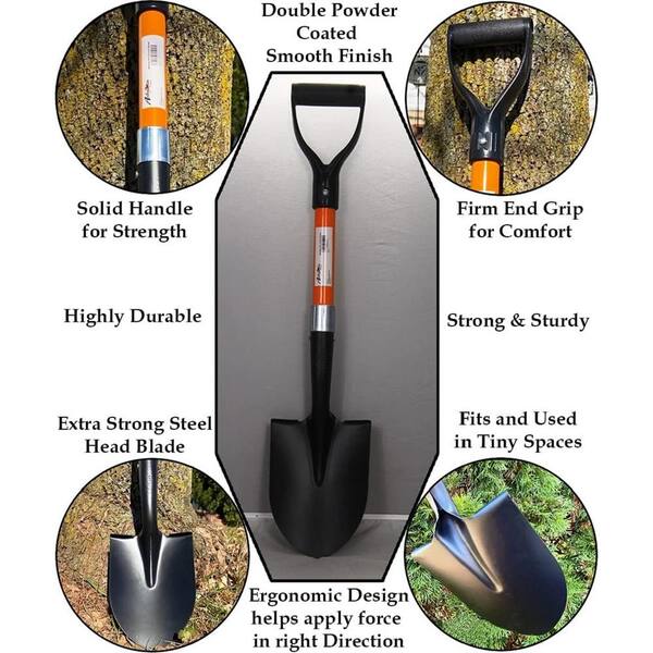 Ashman Online Short Handle Digging Shovel 27 in. Length