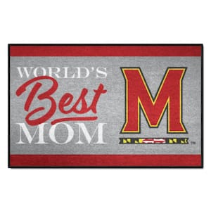 Maryland Terrapins Red World's Best Mom 19 in. x 30 in. Starter Mat Accent Rug