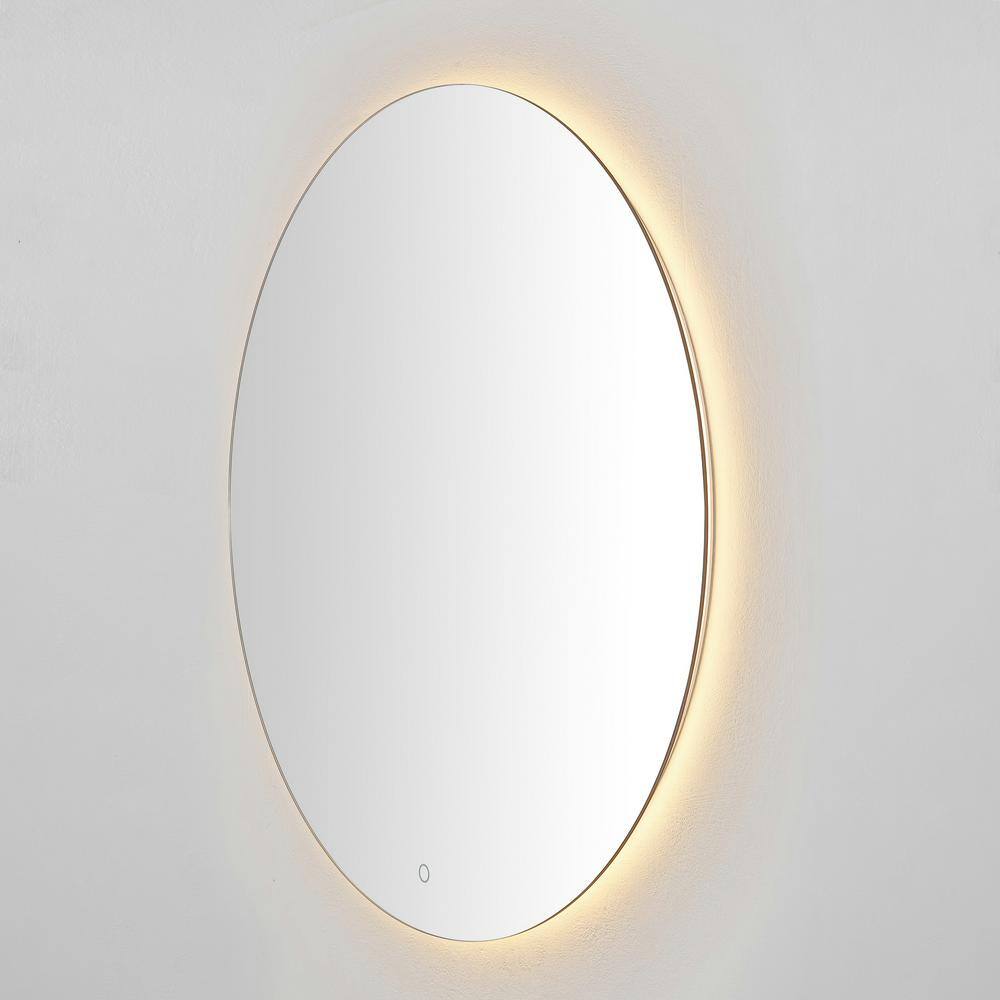 Ashden 36" Round Frameless LED Backlit Wall Mirror