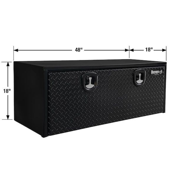Buyers Products Company 18 in. x 18 in. x 48 in. Gloss Black Steel 