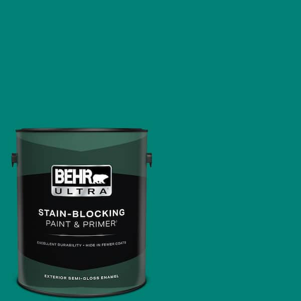 BEHR ULTRA 1 gal. Home Decorators Collection #HDC-WR14-9 Green Garlands Semi-Gloss Enamel Exterior Paint & Primer