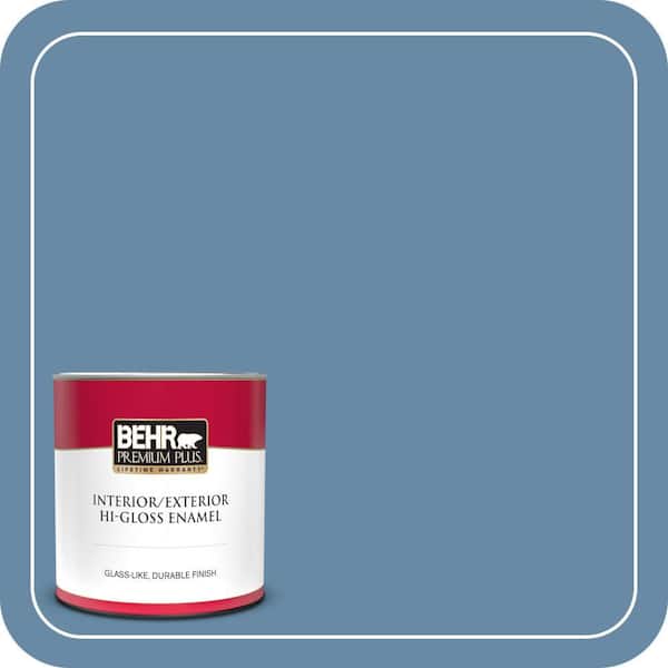 BEHR PREMIUM PLUS 1 qt. #570D-5 Americana Hi-Gloss Enamel Interior/Exterior Paint & Primer