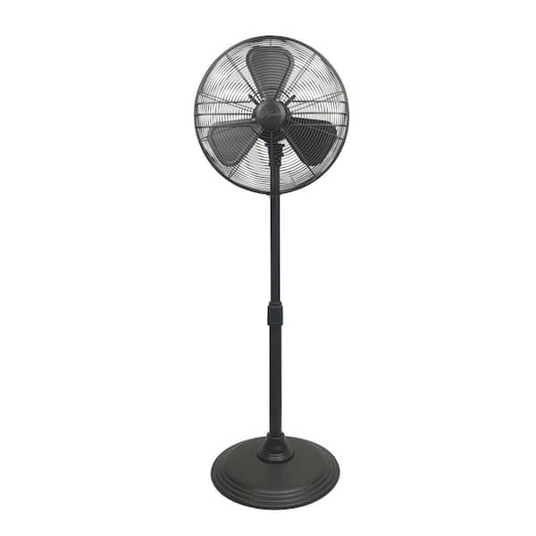 Hunter Retro 16 in. 3 Speed All-Metal Pedestal Fan with Wide Oscillation in Oil-Rubbed Bronze