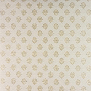 Madelyn Cream Small Damask Paper Strippable Roll (Covers 57.8 sq. ft.)