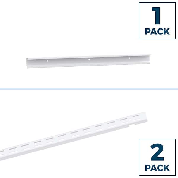 ClosetMaid ShelfTrack 24 in. White Hang Track (1 Piece) and 60 in. x 1